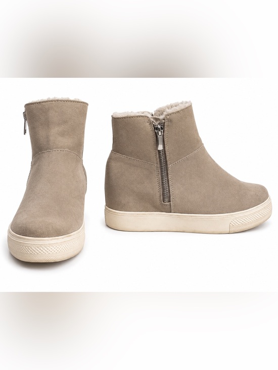 Steve Madden Shoes - Wanda Taupe Suede Wedge Sneakers by Steve Madden